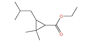 Ethyl 3-isobutyl-2,2-dimethylcyclopropanecarboxylate